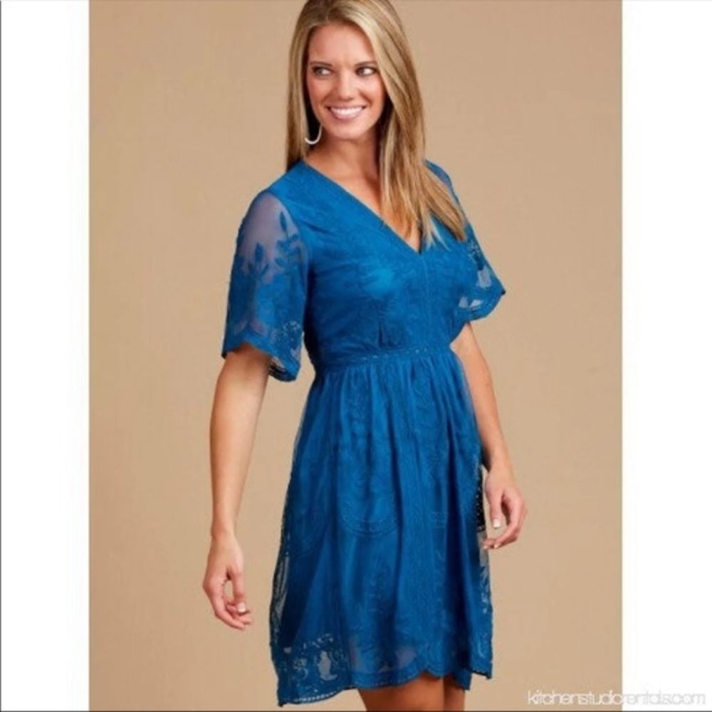 Altar’d State Blue Lace Dress